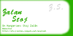 zalan stoj business card